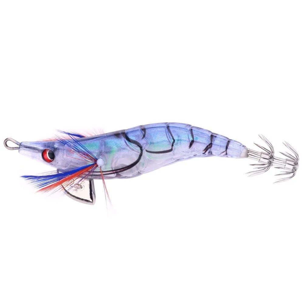 10cm 12g Fishing Lure 2.5# hook Artificial Noctilucent Squid Cuttlefish Jigs Noctilucent Wood Artificial Squid Hook Jigs
