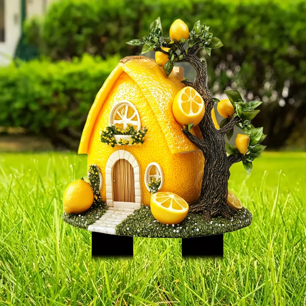 2D planar Acrylic House Design Bonsai Planting Area Farm Garden Grassland Ground Decoration Potted Plant Inserts Home Decor