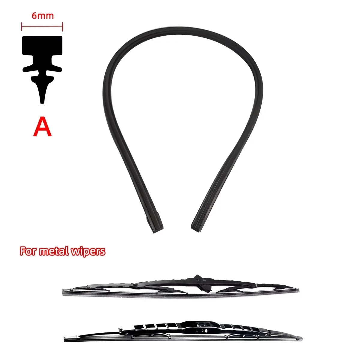 1PC Car Windshield Wiper Rubber Strips Car Accessorie Wiper Blade Replacement Parts All Seasons Windshield Wiper Blades Blade