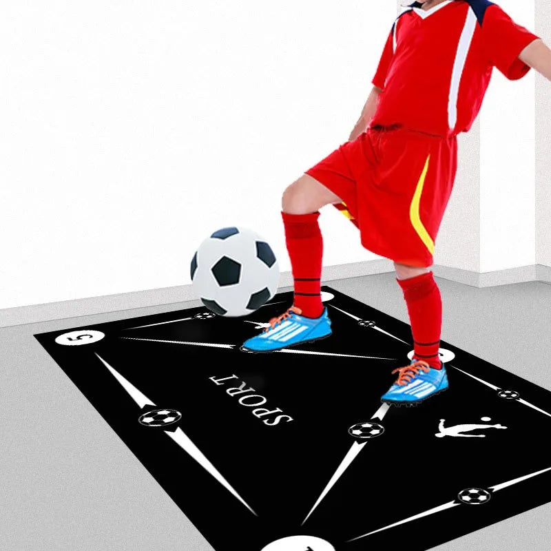 Soccer Skills Training Mats Football Practice Equipment with Instruction Markings for Indoor Outdoor Sports Use