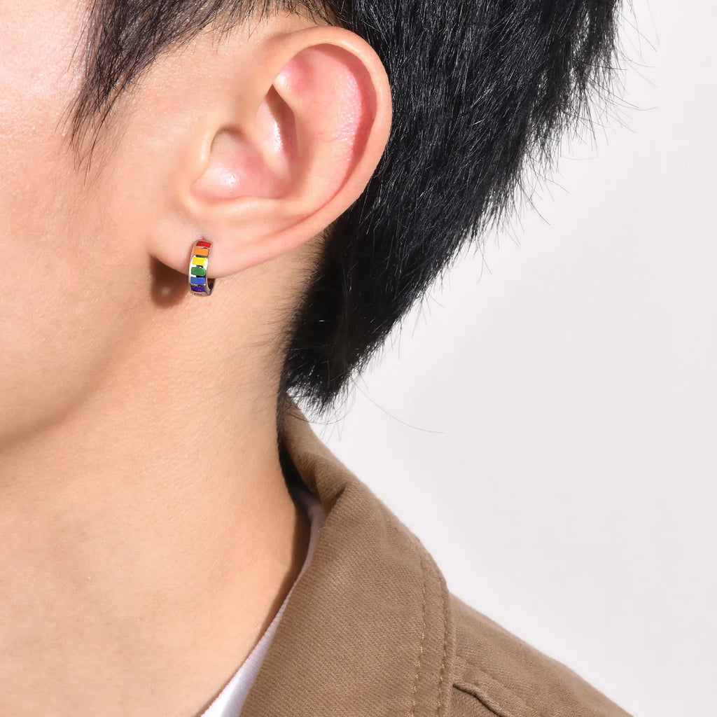 Fashionable Men's and Women's Stainless Steel Ring Earrings Without Ear Holes Ear Clips Jewelry Gifts