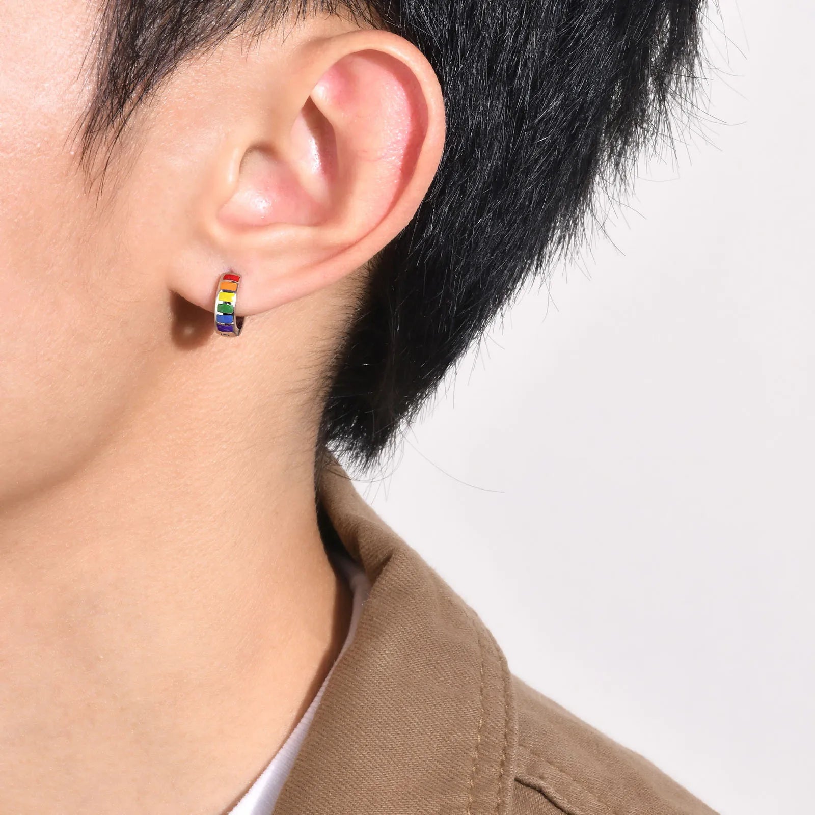 Fashionable Men's and Women's Stainless Steel Ring Earrings Without Ear Holes Ear Clips Jewelry Gifts