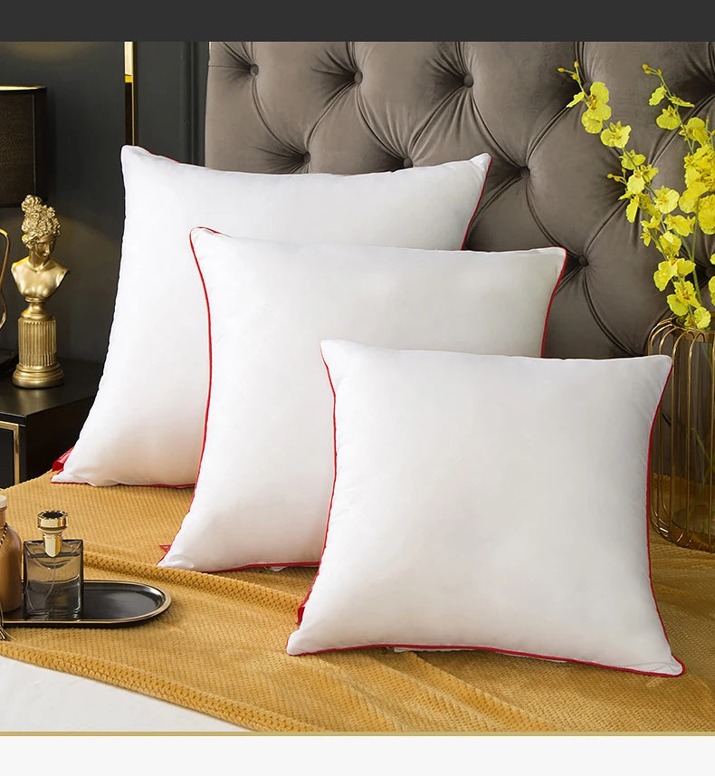 40*40/45*45/50*50/55*55/60*60/65*65/70*70cm Solid Pure Cushion Core Pillow Interior Soft White Head Waist Pillow Inner Cushion
