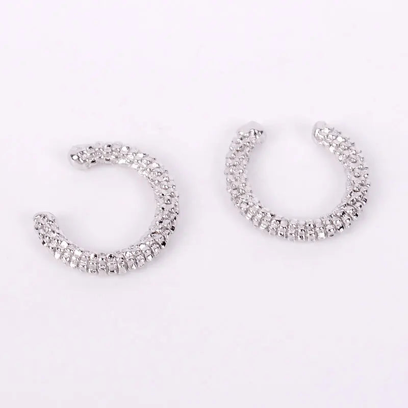 Stackable Earrings Without Ear Hole Star Wrap Clip On Earrings Earcuff for Women Ear Screen Climb Cuffs Fake Piercing One pair