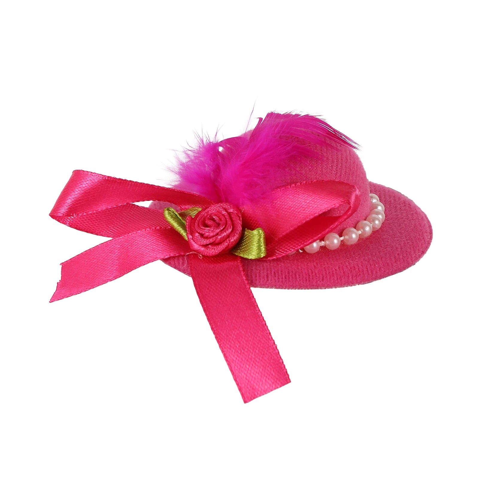 Chicken Hats For Hen Small Funny Chicken Accessories Feather Top Hat Rooster Duck Parrot Hamster Poultry Stylish Show Costum 1Pc