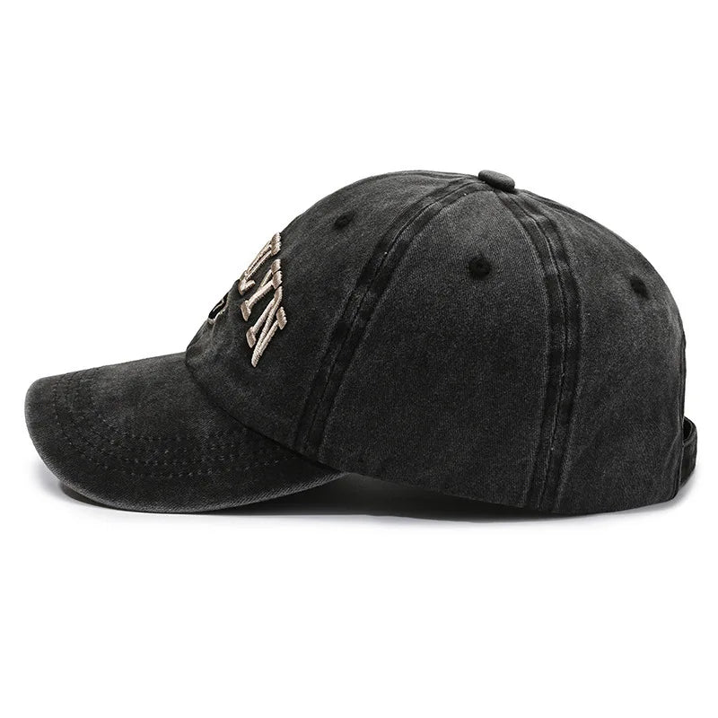 Hat Men Personality Washed Vintage Letter Embroidery Outdoor Fashion Women Sun Protection Couple Baseball Cap Cap