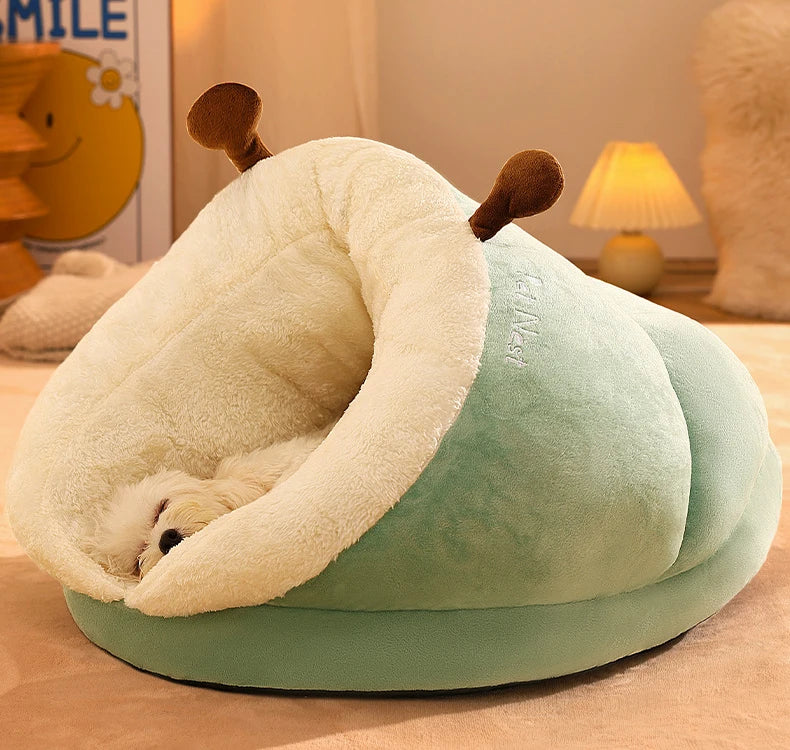 Winter Warm Cat Nest Soft Thicken Cat Bed Comfortable Pet Sleeping Bed for Puppies Cats Cozy Cats Cave Kitten House Pet Supplies