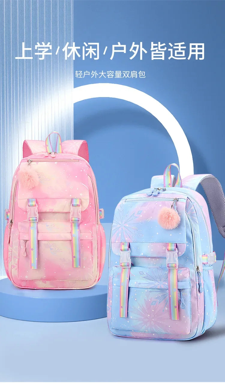 Backpack 2025 Cute Pink Backpacks for Girl Boy Fashion Casual Students Schoolbag Custom printed patterns are available.