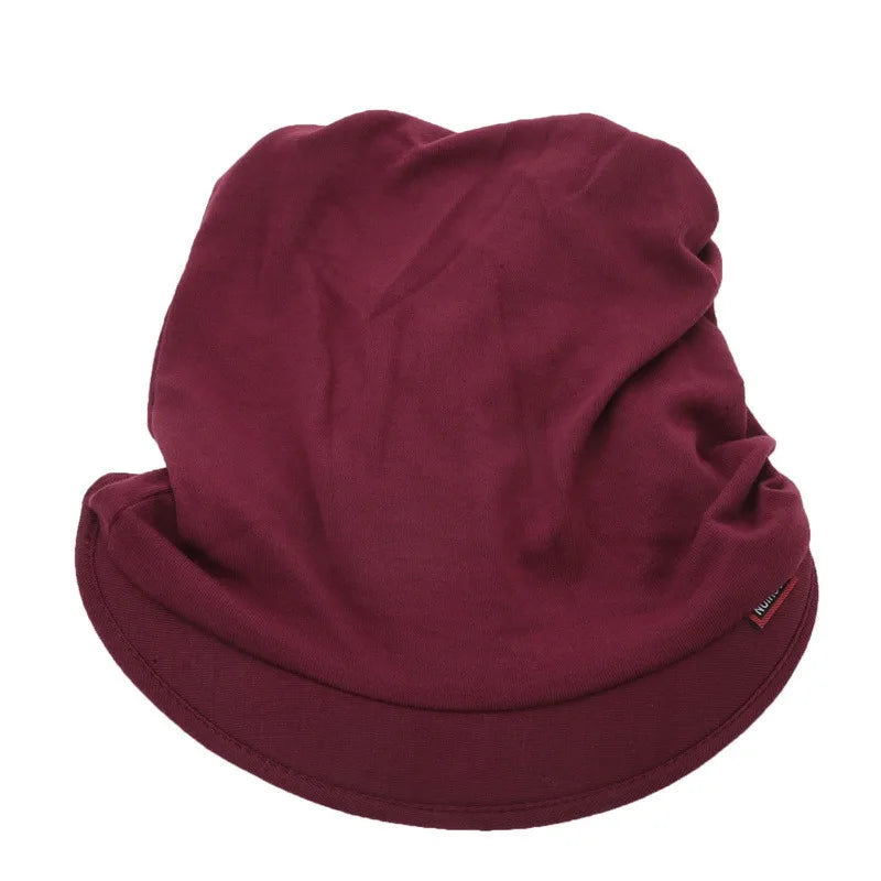 Knitted Head Cap Ladies Fashion Windproof Warm Thicken Hats Simple Solid Color Hat For WomenNew Autumn Winter Hat