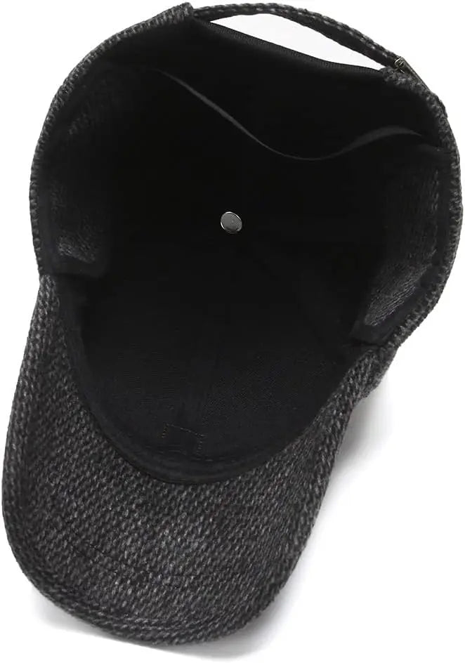 Men's Hat with Earmuffs, Baseball Cap, Warm, Cold Protection, Windproof, Size Adjustable, Cool, Casual, Work Camp, Climbing, Out