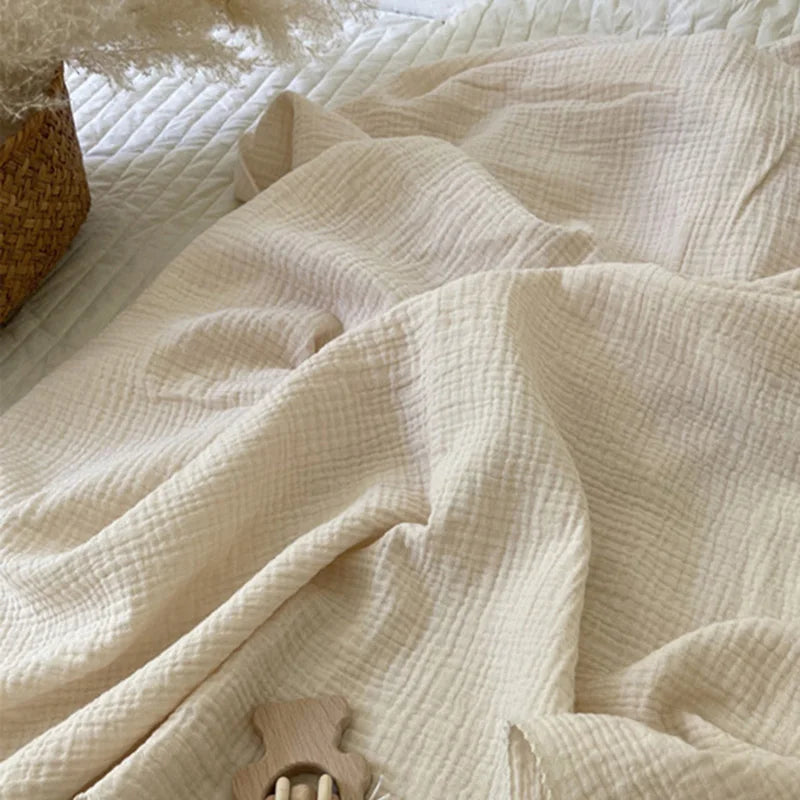 2-3 Layers Baby Blankets Bear Dots Print Cotton Gauze Muslin Swaddle Wrap Newborn Infant Bedding Sleeping Receving Blanket