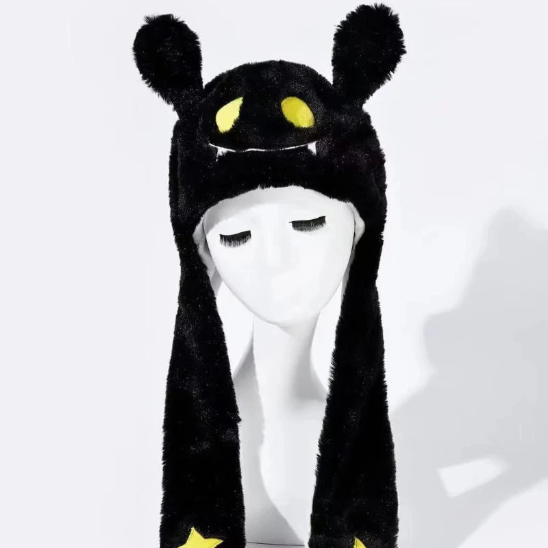 2023 New Halloween Men's and Women's Rabbit Hats Plush Ears Activity Hats Airbag Hats Halloween Christmas Ball Hats