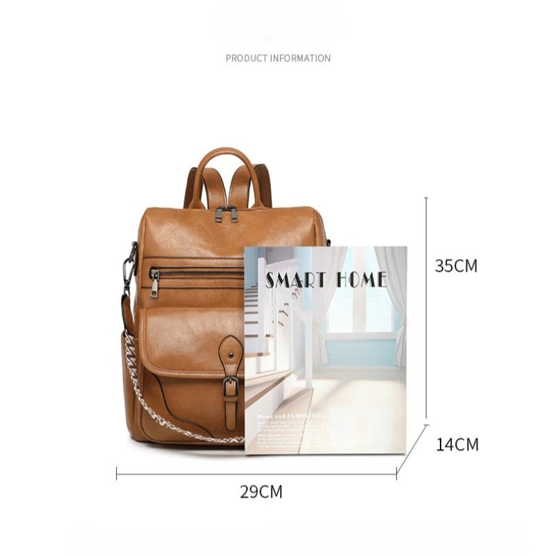 Backpack Purse for Women Purse Travel Backpack Fashion Designer Ladies Shoulder Bags  PU Leather Fashion Anti-theft Rucksack