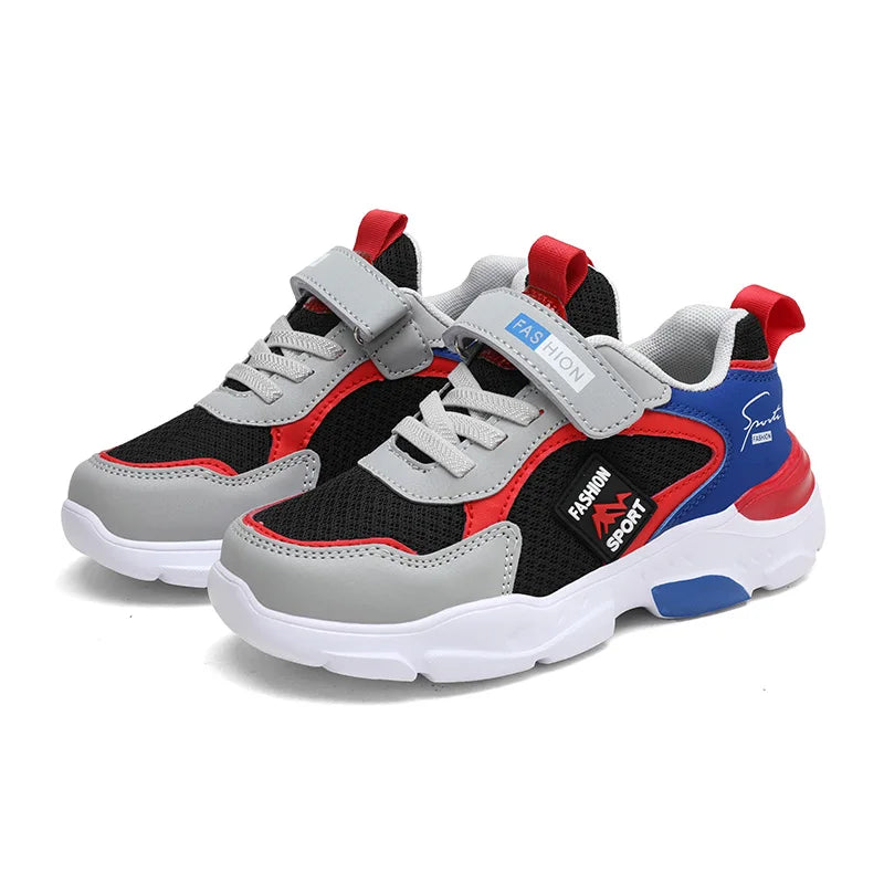 Children's Sports Shoes for Boys, Fashionable Mesh Breathable Casual Sports Shoes, Lightweight Running Shoes, Comfortable