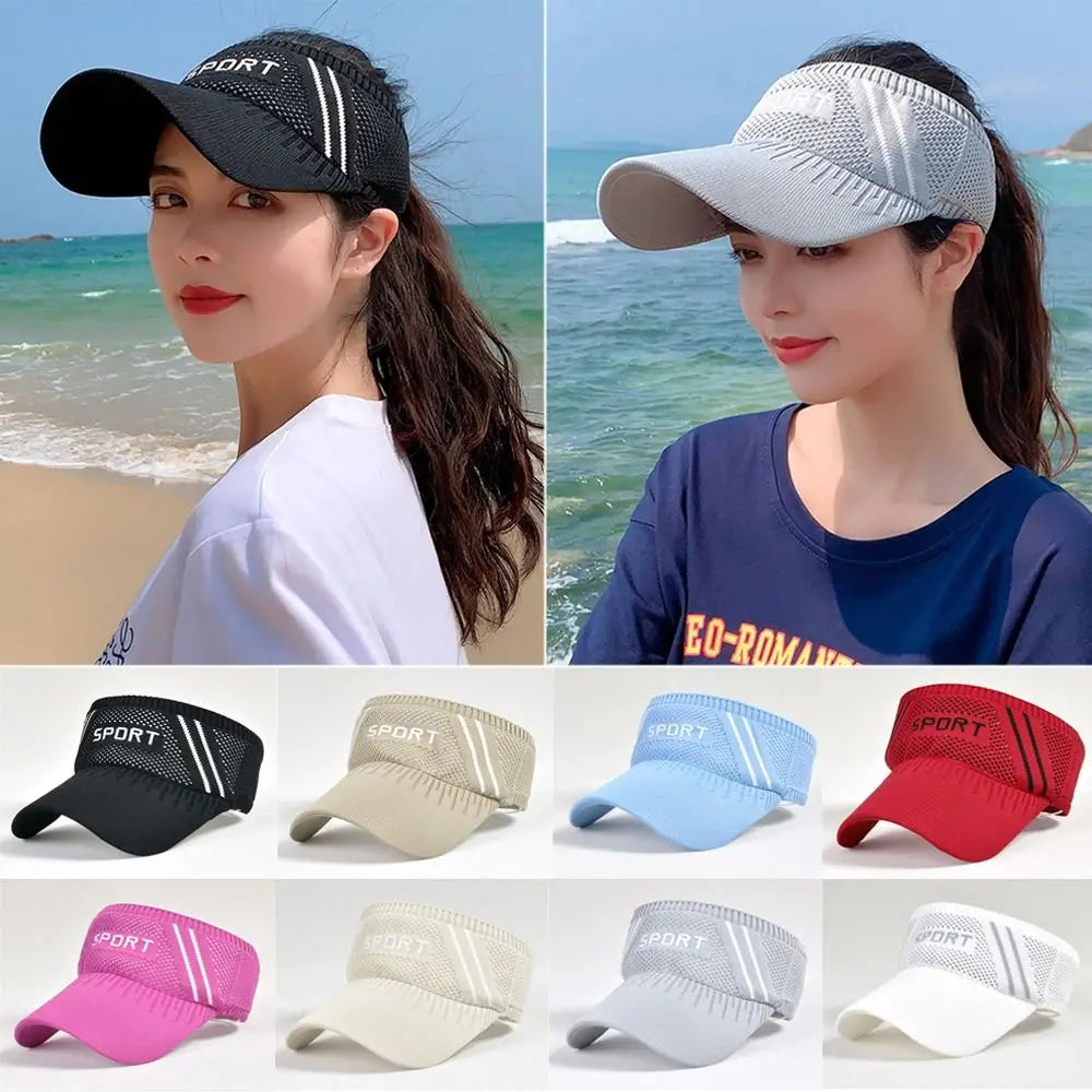 Women Hats Sunscreen Baseball Cap Outdoor Sport Leisure Sun Protection Breathable Sunshade Hat Sun Hats Ponytail Hat
