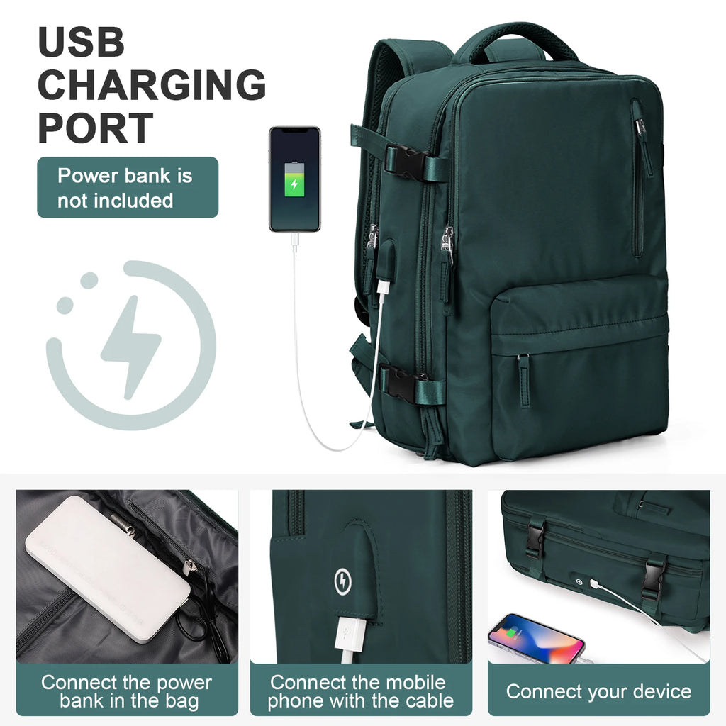 Men's Backpacks mochila viaje Travel Backpack Multifunctional Laptop Backpack Women College USB Carry-ons Waterproof Luggage sac