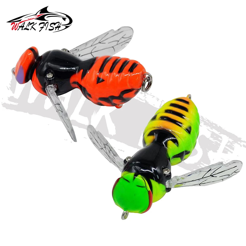 WALK FISH 4.5g 40mm Insect Lure Fishing Lures Bionic Swimbaits Wobblers Sea Bass Fishing Artificial Bait Hard Baits Bass Pike