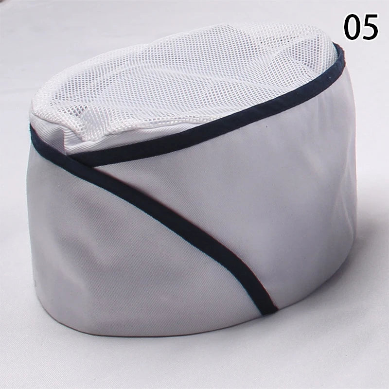 Japanese Chef's Hat Breathable Mesh Men Women Catering Work Cap Restaurant Kitchen Cooking Waiter Work Uniform Dustproof Caps