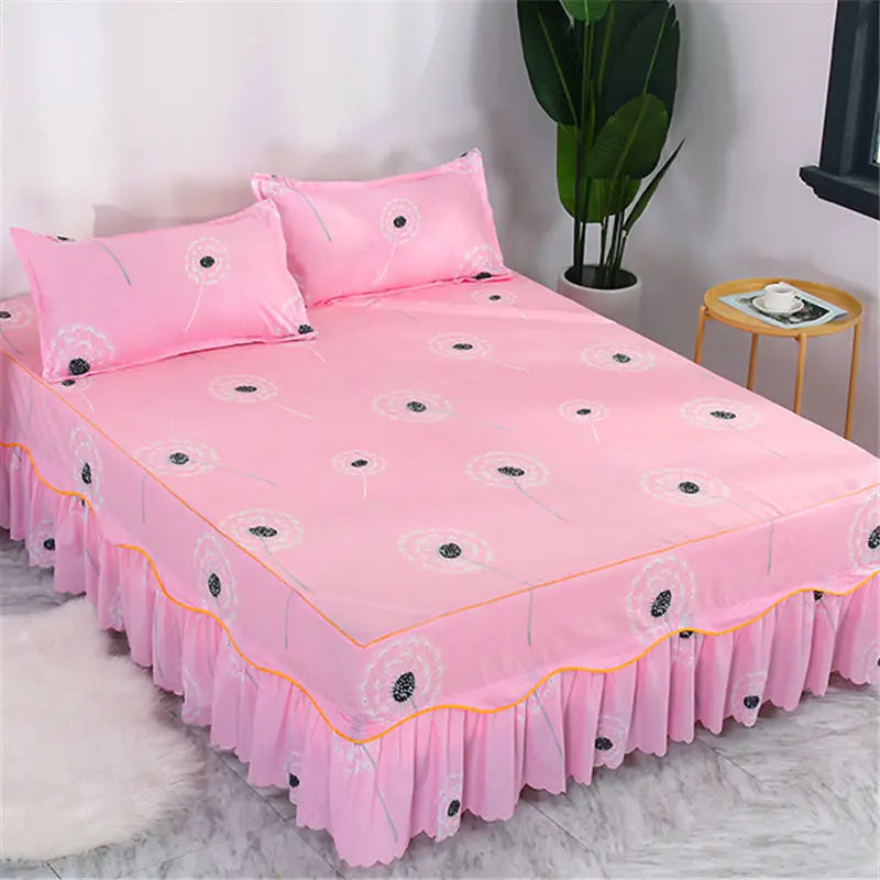 Bed Skirts Four Season Universal Skin-friendly Comfortable Protective Bedding Luxury Anti-slip Bedsheets Fashion Home Decoration