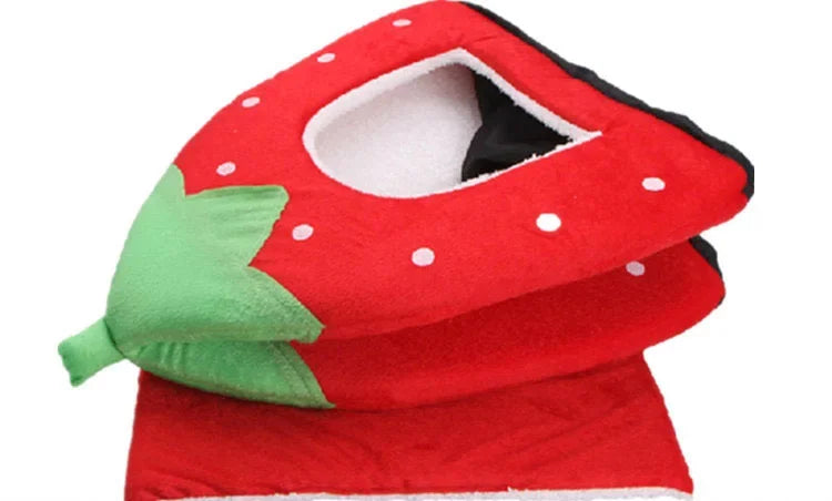 Strawberry Shape Cat Bed House Kennel Nest Sleeping Bag Puppy Pet For Small Dogs Sofa Mat Cushion Cat Pet Supplies Cama Gato