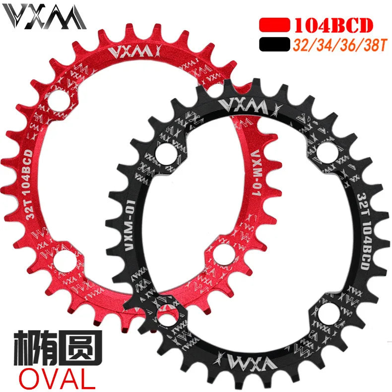 Bike 104BCD Elliptic mountain bike 32T 34T 36T 38T modified plus and minus teeth single tooth disc bycicle accesories Crank