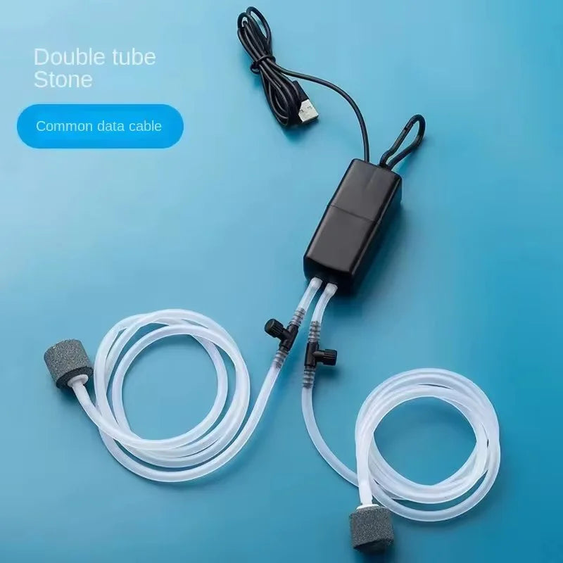 Usb Aquarium Air Pump Portable Silent High Air Volume Oxygenator For Fish Tank Aquatic Accessories Fish Keeping Supplies