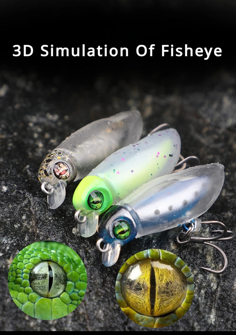 Baits Insect Spinnerbait Fake Fishing Bait Floating Pencil Minnow Surface System Trout Bait Mimic Bait Horse Mouth White Stripe