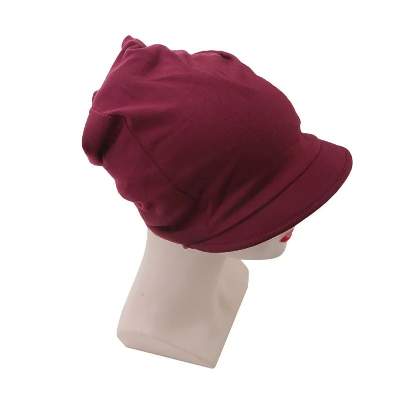 Knitted Head Cap Ladies Fashion Windproof Warm Thicken Hats Simple Solid Color Hat For WomenNew Autumn Winter Hat