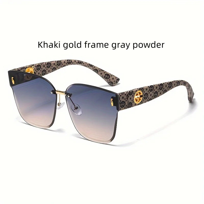 Luxury Womens Sunglasses Large Frame UV Resistant Gradient Lens Trendy High End Face Contouring Accessories