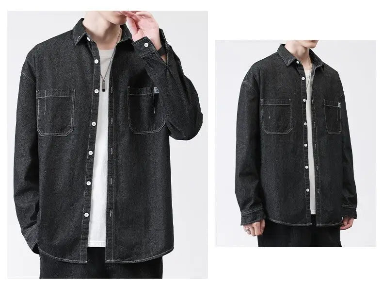 Menswear Shirt Long Sleeve Denim Shirt Casual Loose Fit New Autumn Winter Trendy Unisex Comfort Fashion