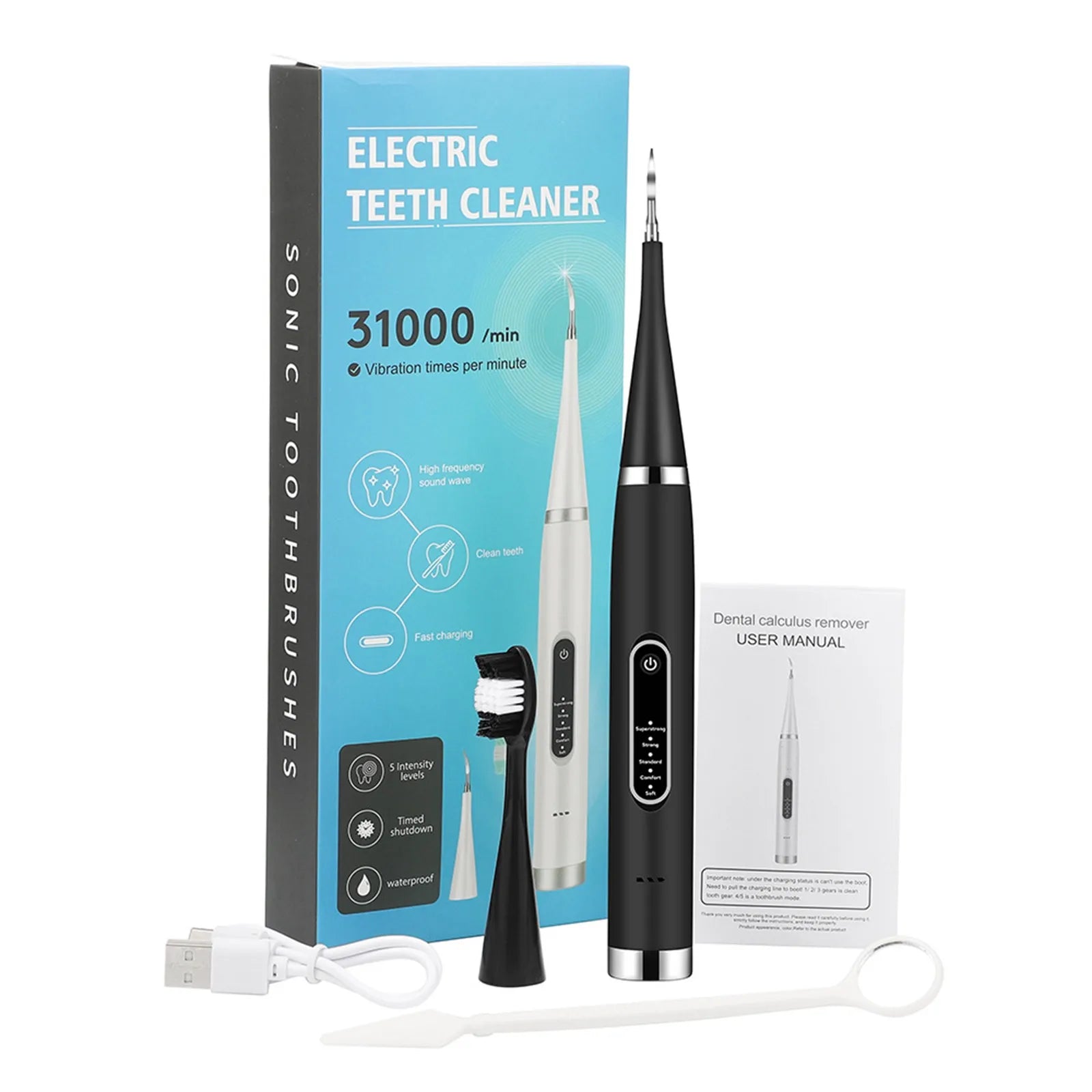 Sonic Tooth Cleaner Kit for Dogs,Electric Sonic Tooth Cleaner for Pet Dogs, Pet Tartar Plaque Remover, Dog Teeth Cleaning Tools