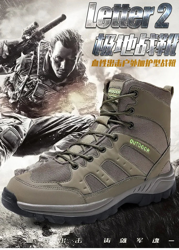 Men Outdoor Boots Winter Ankle Boots Warm Popular Footwear Male Suede Casual Snow Shoes Leather Walking Shoes Hunting Boot