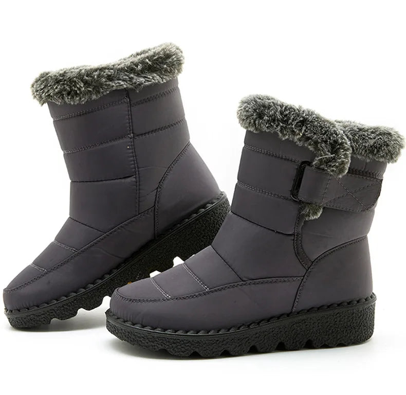 Women's Boots 2025 Trend Winter Shoes For Woman Winter Boots Ankle Low Heels Botas Mujer Waterproof Snow Boots With Fur Shoes