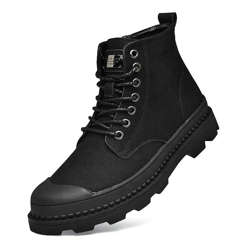 Winter Men Boots Waterproof Leather Boots Keep Warm Mens Ankle Boots Comfortable Man Work Boots Male Snow Boots Men Botas