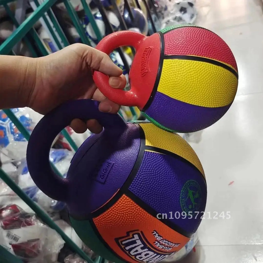 Pet Toy Toy Ball Bite-Resistant Basketball Rubber Handle Indestructible, Small and Dog Ball Game Interactive Training Large Dog