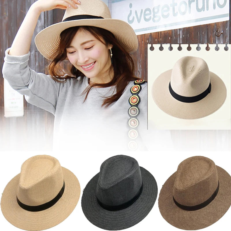 Handmade Havana Vintage Hat Classic Panama Caps Unisex Sun Hats Beach Leisure Sun Hat Holiday UV Proof Modern American Olive cap