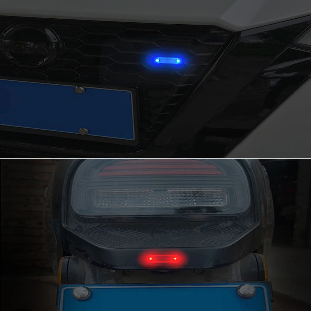 Mini LED Solar Power Car Warning Light Night Security Simulated Alarm Wireless Anti-Theft Caution Lamp Flashing Dummy Alarm Lamp