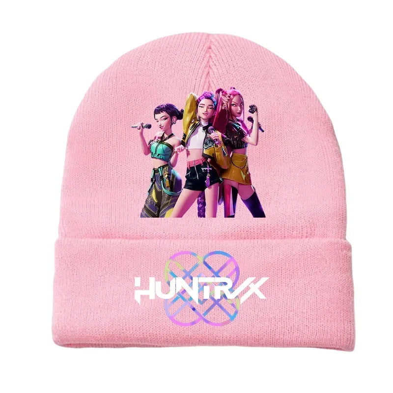NEW K-pops Demons Hunters Knitted Hats Men Women's Kawaii Hats Outdoor Warm Hat Anime Mira Rumi Zoey Cosplay Cap Christmas Gift