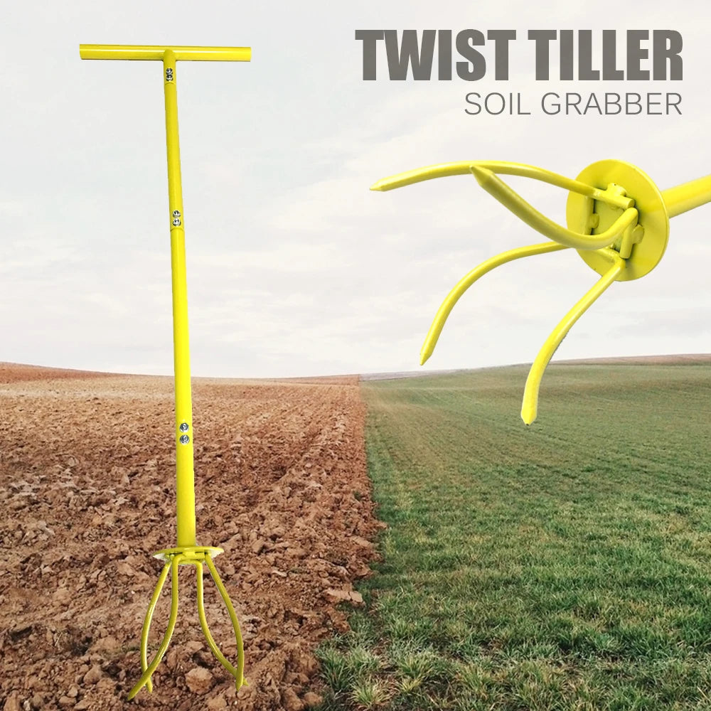Garden Claw Tool Twist Tiller Labor-saving Soil Catcher Weeder Punch Soil Turning Tool Manual Digger