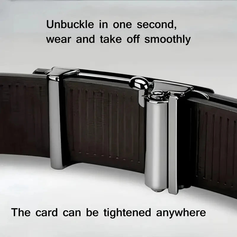 Stylish Men's PU Leather Belt - Fashion Belts for Daily Life, Leisure, Party, Festival, Work, and Business Automatic Buckle