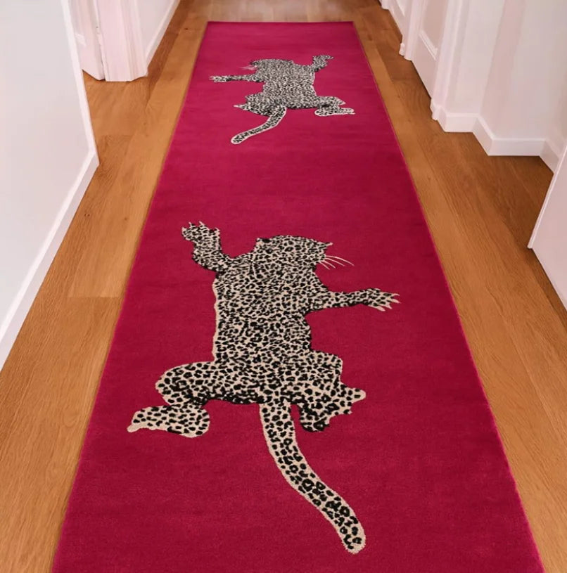 Leopard Runner Rug, Leopard Area Rug Leopard Themed Rug Hallway Rug Leopard Decor Rug Runner Runner Rug Area Rug Animal Long Rug