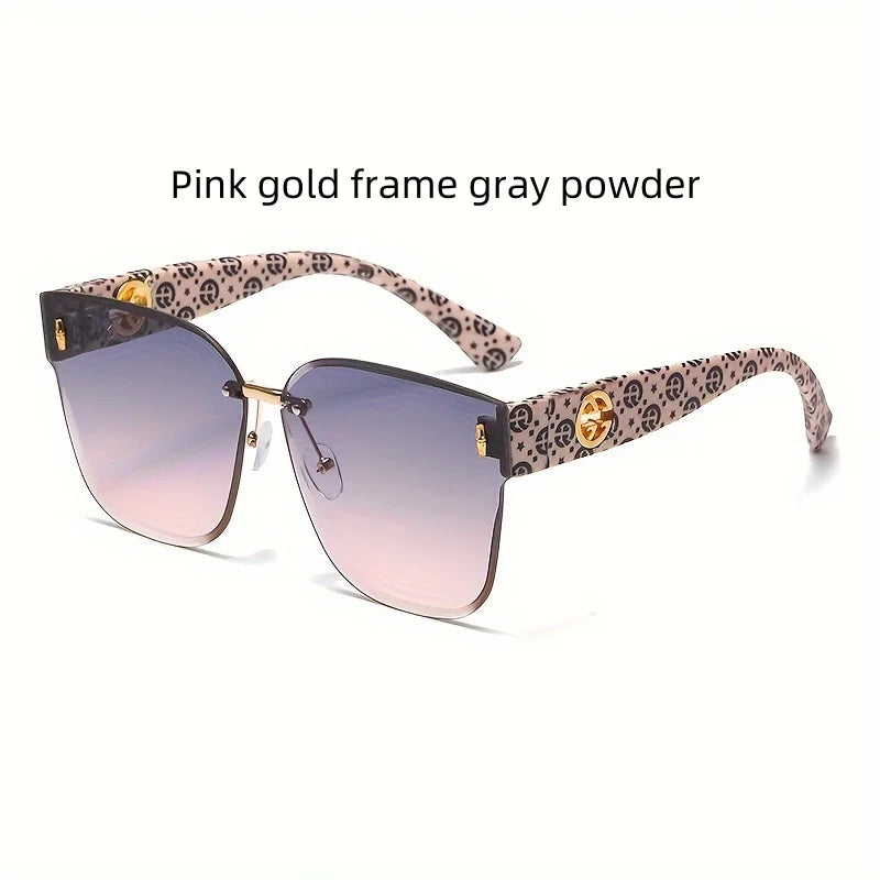 Luxury Womens Sunglasses Large Frame UV Resistant Gradient Lens Trendy High End Face Contouring Accessories