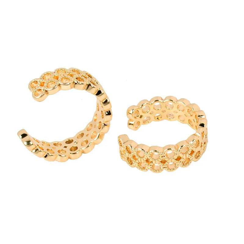 Stackable Earrings Without Ear Hole Star Wrap Clip On Earrings Earcuff for Women Ear Screen Climb Cuffs Fake Piercing One pair