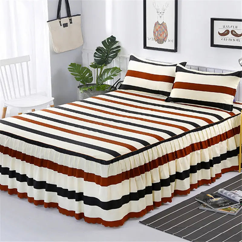 Bed Skirts Four Season Universal Skin-friendly Comfortable Protective Bedding Luxury Anti-slip Bedsheets Fashion Home Decoration