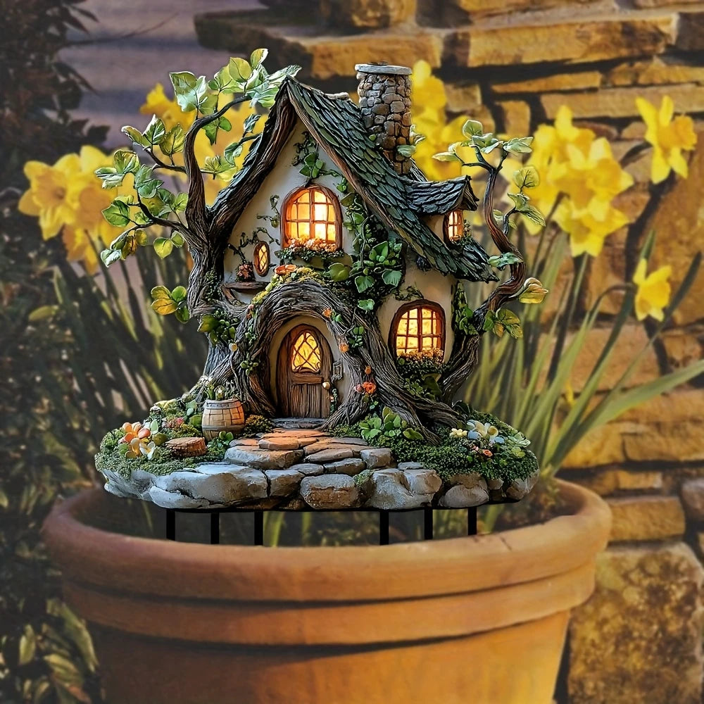2D planar Acrylic House Design Bonsai Planting Area Farm Garden Grassland Ground Decoration Potted Plant Inserts Home Decor