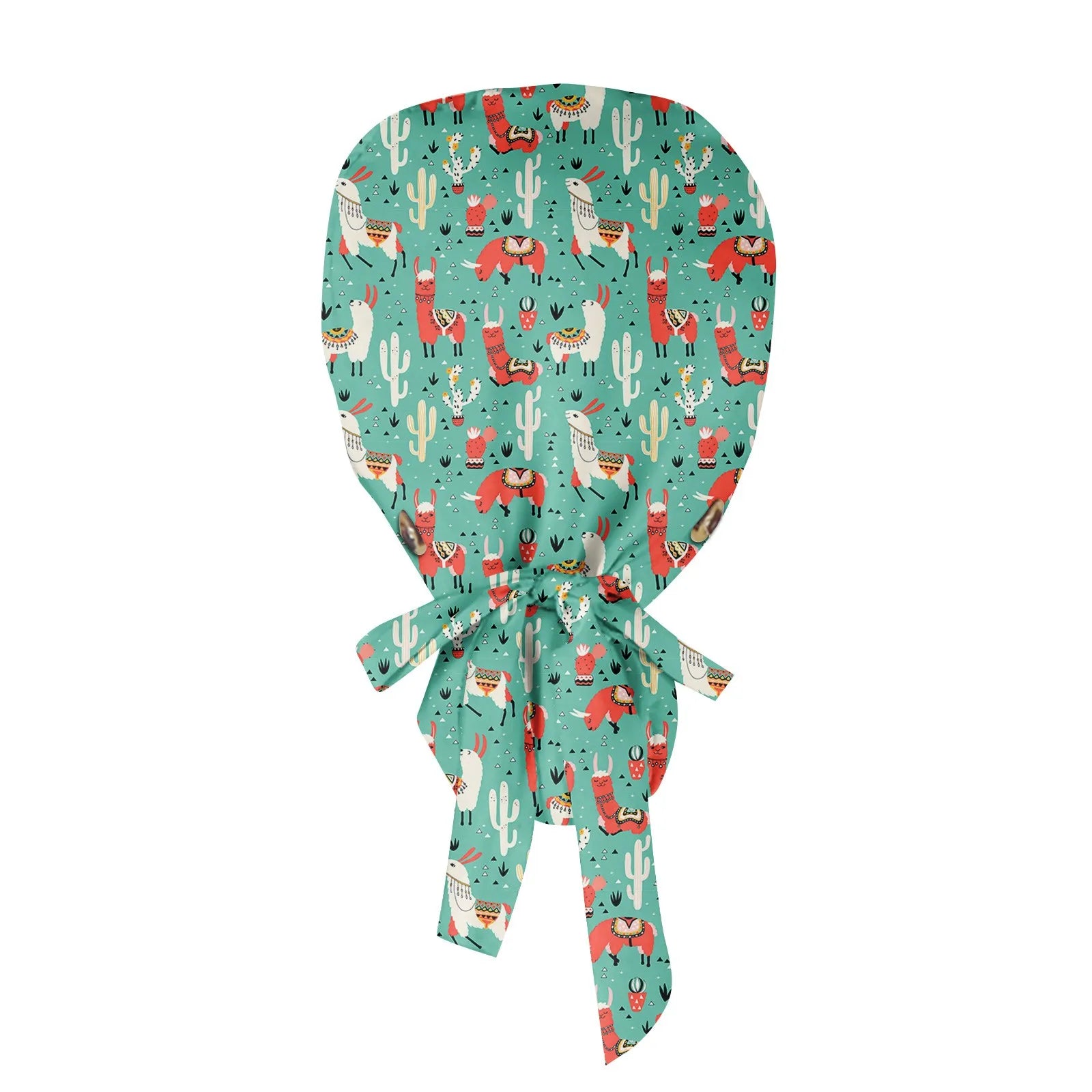 Long Hair Work Hat Fashion Cartoon Print Adjustable Work Cap Beauty Salon Nursing Cap Female Surgical Hat Scrub Caps Acces