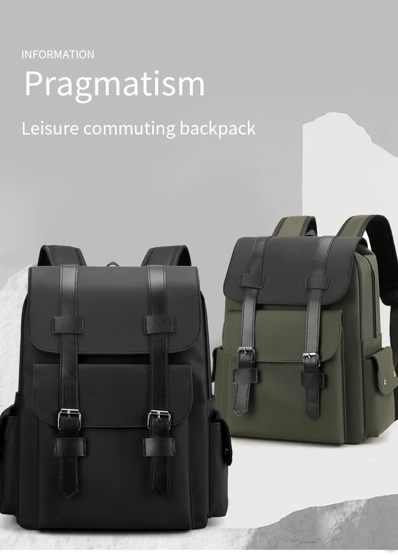 New Fashionable Backpack, Trendy Simple Casual Bag, Solid Color Business Travel Bag, Large Capacity Laptop Bag, Unisex Student School Bag, Multi-Functional Storage Bag