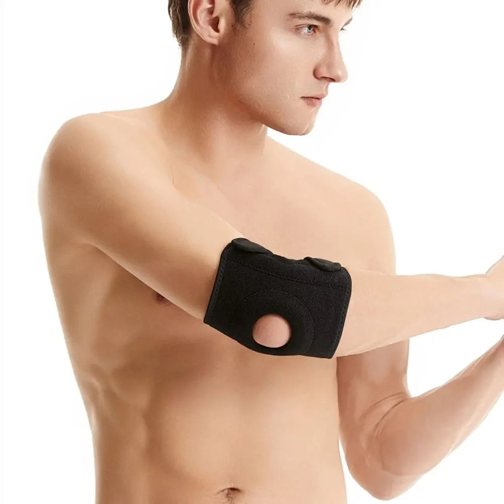 Sports Safety Nylon EVA Elbow Support Black Breathable Arm Sleeve Pad Adjustable Elbow Protection Gym Sports