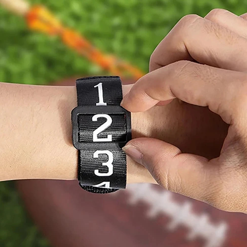 Football Referee Gear Football Referee Marking Equipment Football Numbered Wrist Down Indicator Sports Match Scoring Supplies