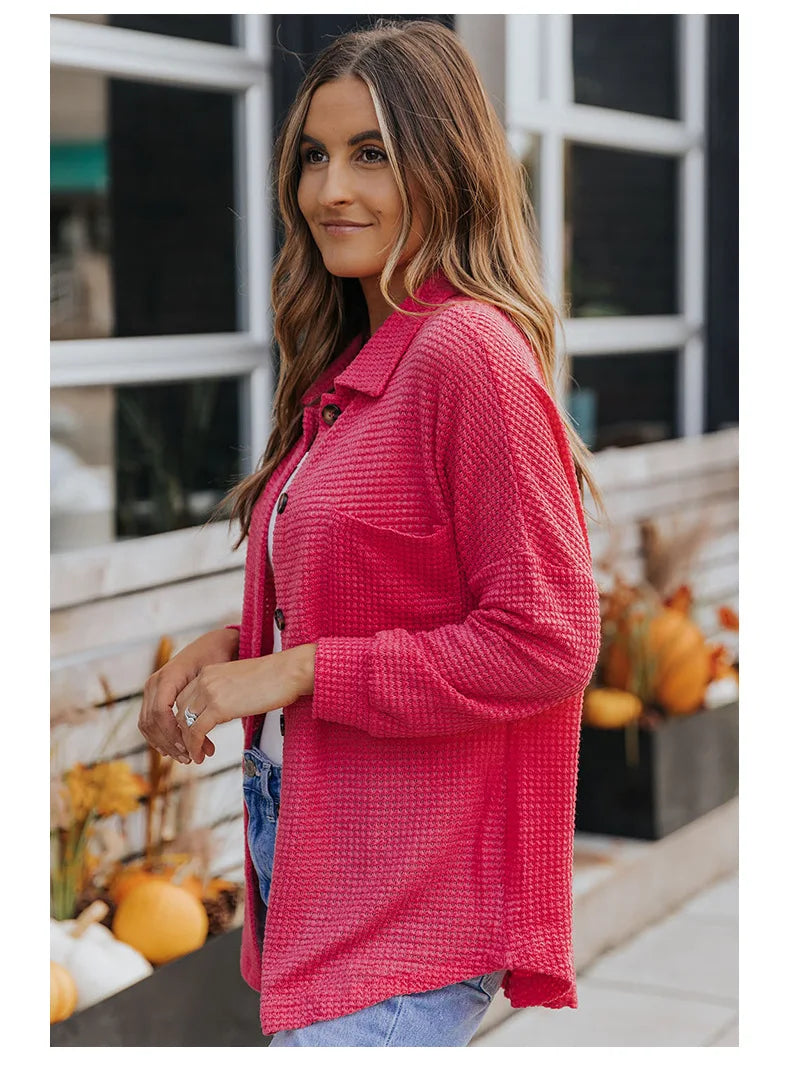 Long Sleeve Casual  Oversize Blouses Shirts For Women Turn-down Collar Jacket Spring Autumn Blouse Boho Beach Cover-up Blusas